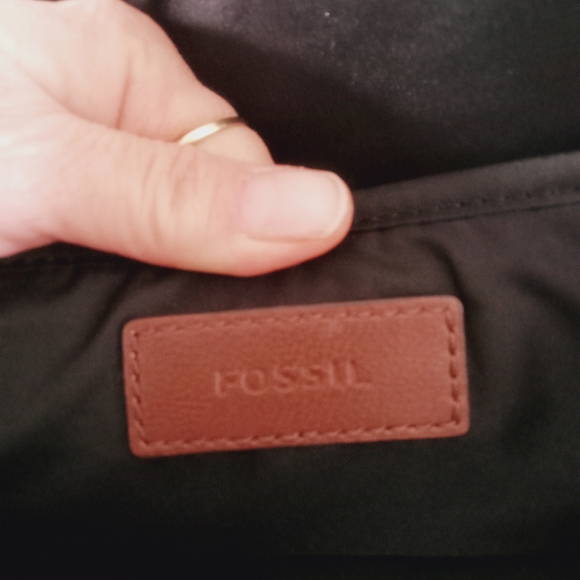 Fossil Black Leather Briefcase/Laptop bag/Work bag. Unisex. - Picture 8 of 11